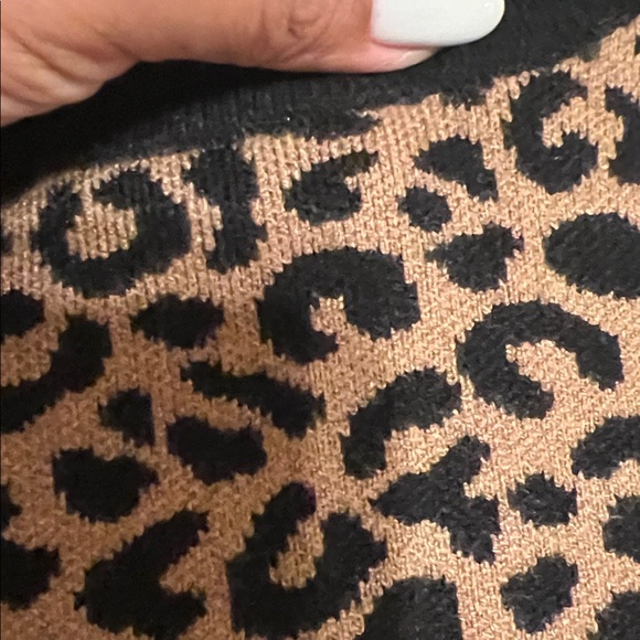 Marled Animal Print Tank Top - Black and Brown - Picture 5 of 11